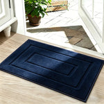 tapis bain antidérapant polyester durable moderne gris clair géométrique absorbant entrée salle bain