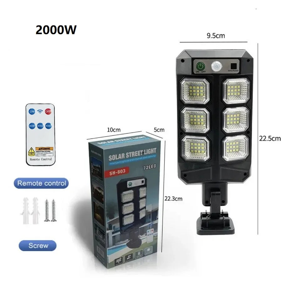 lampe solaire moderne noire ip66 induction corpo télécommandeextérieur led 12v