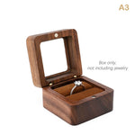 boîtes bijoux bois foncé coffret rangement classique coussin intérieur vis anneaux emballage présentation mariage