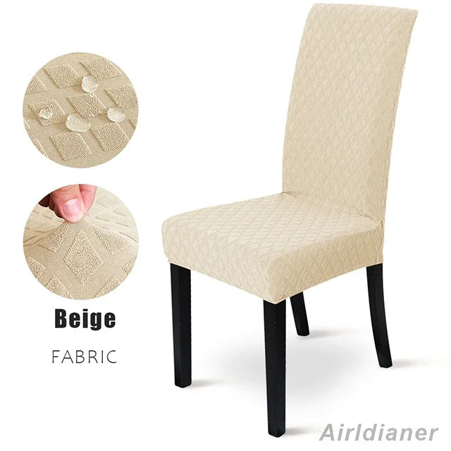housse chaise moderne motif géométrique beige bleu marine vert marron rouge polyester élasthanne