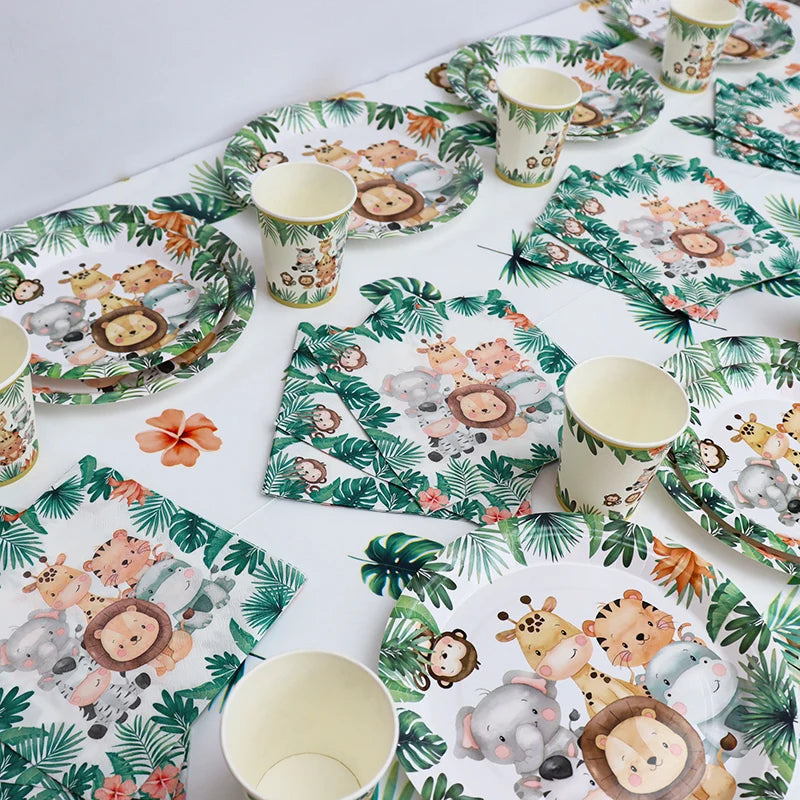 Gobelet jetable safari avec lion