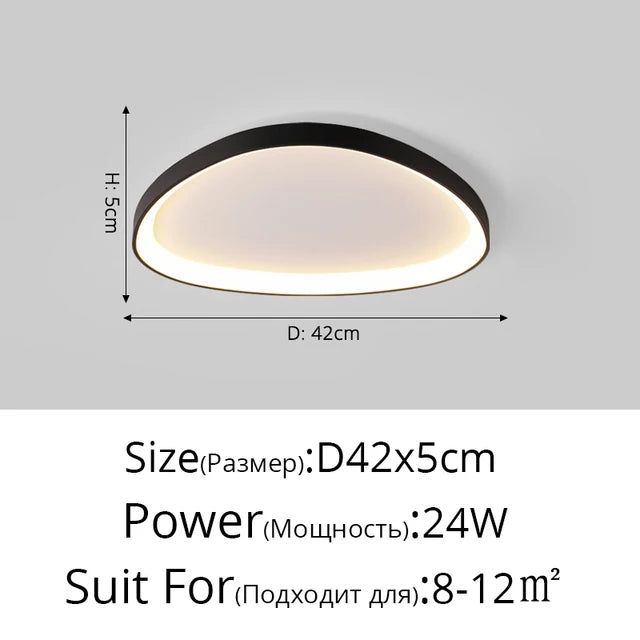 plafonnier led moderne blanc rond lumineux intérieur salon chambre salle manger
