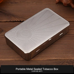 boîte tabac portable argentée gravure circulaire classique couteau compartiment tabac résistance humidité métal