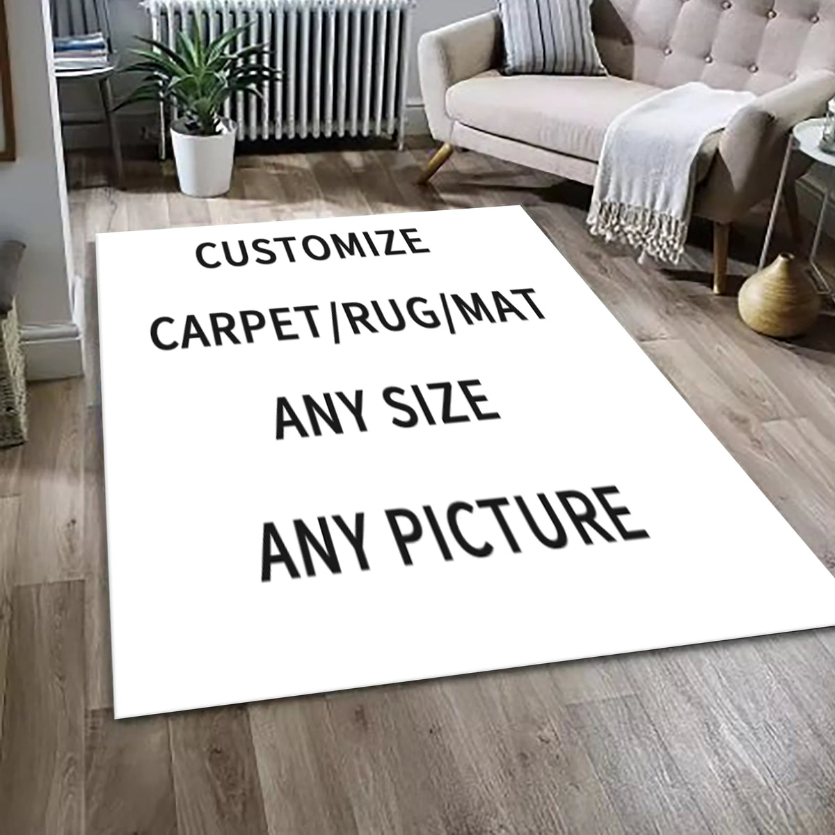 tapis personnalisable vinyle polyester antidérapant moderne points noirs blancs usage intérieur maison porte cuisine