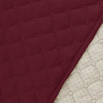 Housse chaise quiltée moderne polyester antidérapante rouge bordeaux beige bleu marine