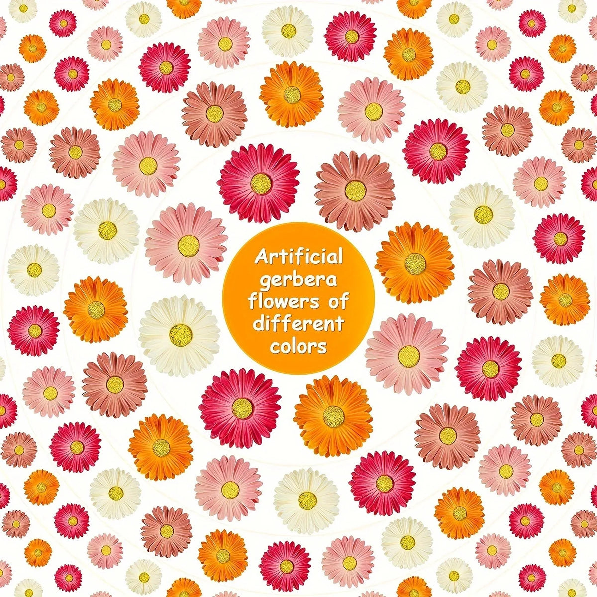 fleurs artificielles gerberas orange rose blanc moderne décoration intérieure vase ruban