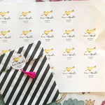 étiquettes personnalisables adhésives blanc jaune moderne coeurs dorés textes imprimés anniversaire mariage baptême 1000pcs