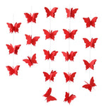 guirlande papillons 3d rouge jaune vert bleu violet rose orange anniversaire mariage fête