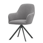 housse fauteuil pivotant jacquard gris moderne élasthanne polyester tringles complète