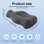 coussin cervical mousse mémoire forme concave gris coton carreaux lit sommeil ergonomique support cou
