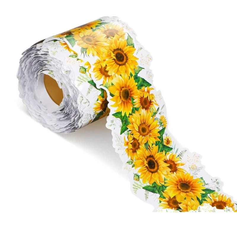 ruban décoratif multicolore fleurs motifs géométriques moderne adhésif 18.5m festif école événement