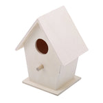 nichoirs oiseaux bois naturel rustique cordelette blanche décoration extérieure jardin suspension simple thermomodeclient