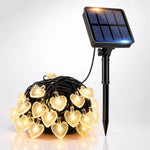 guirlande lumineuse cœur multicolore moderne extérieur patio jardin 100 led 12m