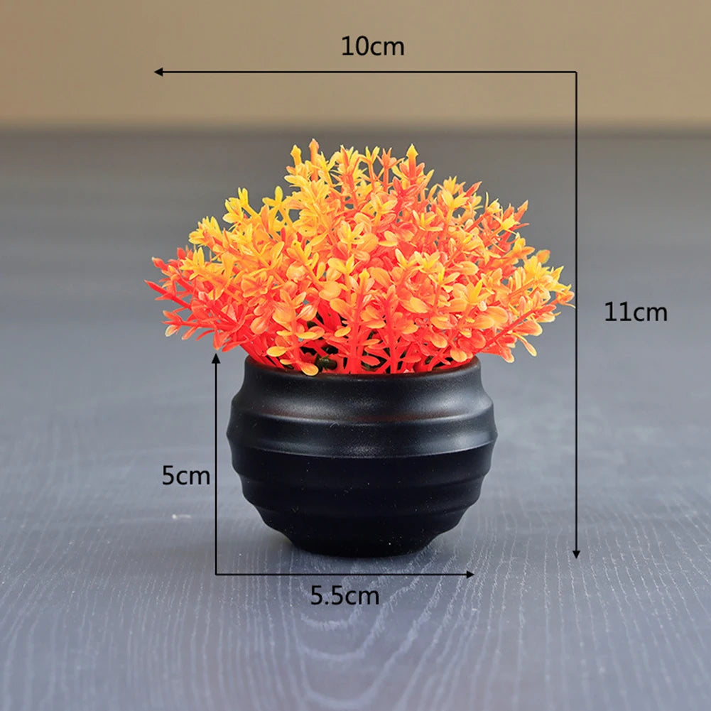 décoration intérieure moderne pot artificiels plante fleurs colorées noir blanc maison