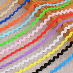 ruban tissé ondulé orange jaune vert blanc rose noir bleu gris moderne 15mètres