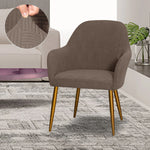 fauteuil moderne marron clair tissu élastique motifs géométriques simple accueil chaise banquet lavable