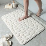 tapis bain gris rose violet blanc moderne adhésif microfibre absorbant respectueux environnement