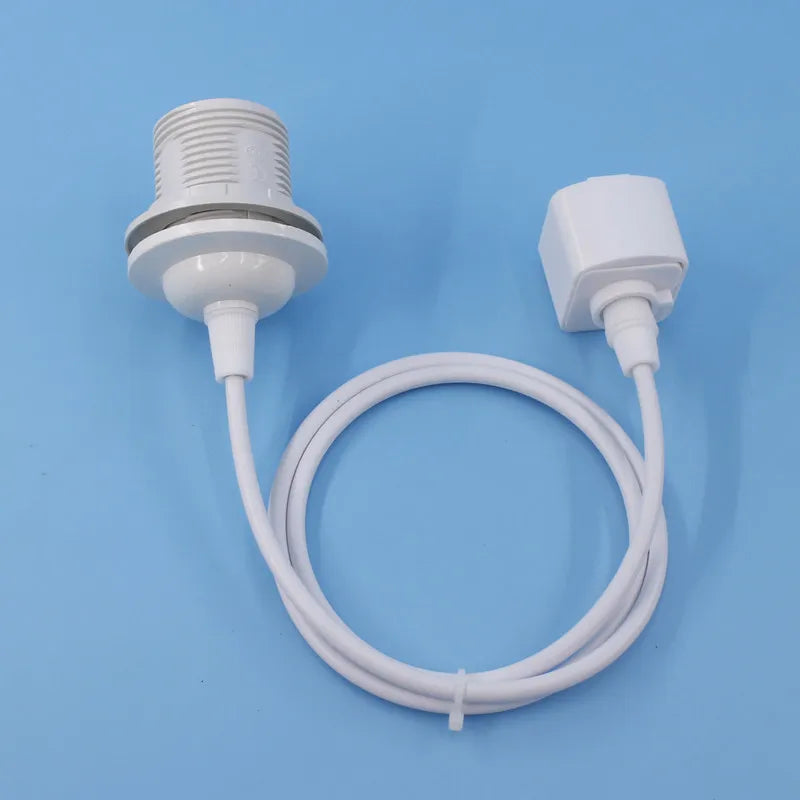 prise électrique moderne adhésive blanc noir ampoules led e27 ronde lisse opaque