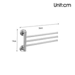 porte serviettes mural moderne acier inoxydable brossé fixations argente argenté lisse