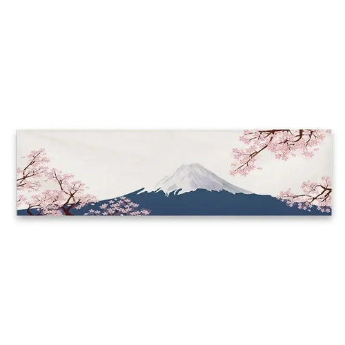 rideau traditionnel japonais bleu marine motifs floraux animaux cuisine machine wash classic