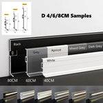 plinthes led noir blanc doré gris lisses contemporaines clips fixation h50 80mm