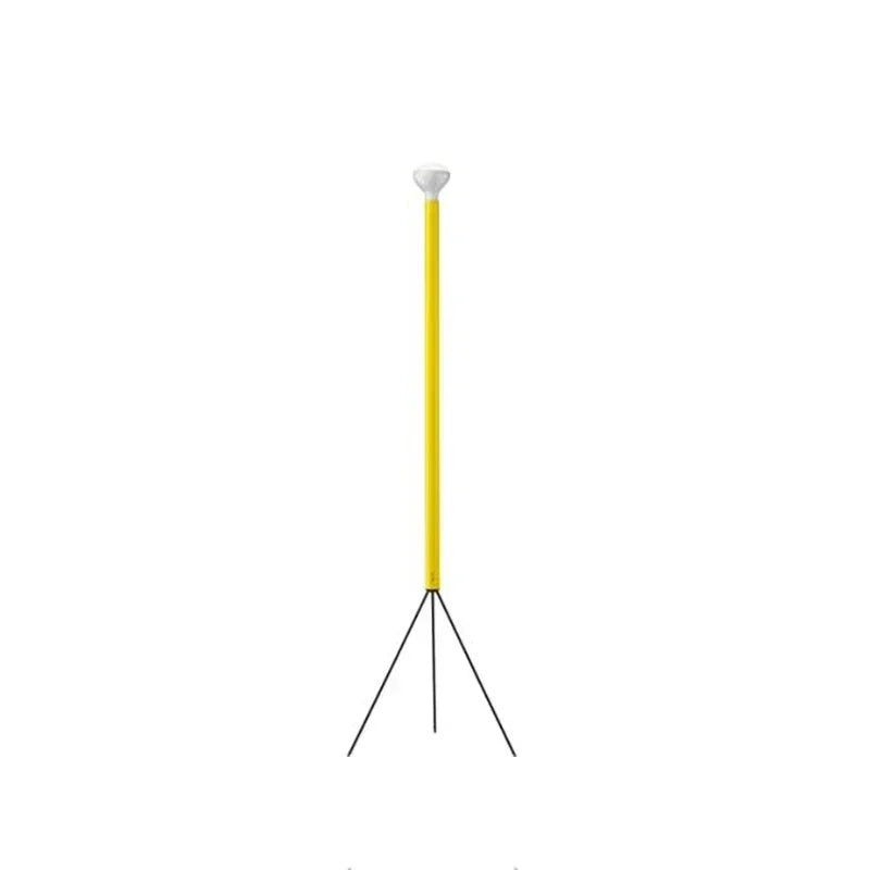 lampadaire moderne minimaliste trépied blanc abat jour sphérique led rouge jaune vert bleu noir