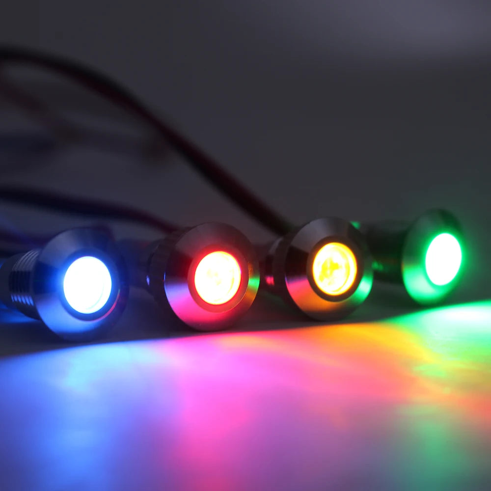 lampe led industrielle 8mm 10mm 12mm argent bleu rouge vert éclairage double ccc certifié