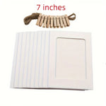 cadres photo carton noir marron blanc pinces bois suspension mur decorative rustic minimaliste