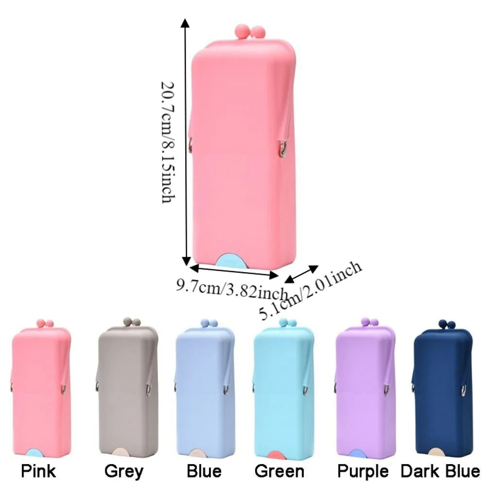boîte maquillage réutilisable moderne gris bleu vert violet rose clips pinceaux crayons polyestère opaques