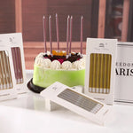 bougies anniversaire or rose blanc rayures modernes adhésives decoration gateau couleur soi même reception