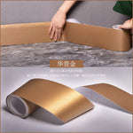 ruban decoratif adhesif or noir blanc marbre brillant moderne mur carrelage porte fenetre