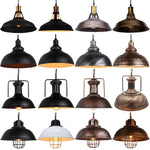 Suspension lumineuse industrielle vintage noir cuivre ampoule chaînes métal fini mat