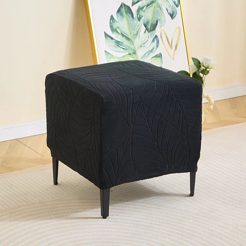 Housse fauteuil inclinable motif feuilles beige moderne adhésif 68 99cm 58 89cm 102 127cm