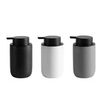 ensemble salle bain noir blanc gris minimaliste tasse distributeur brosse dents savon grille dimensions