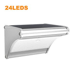 lumière solaire led applique murale noir argenté contemporaine minimaliste capteur mouvement batterie lithium ion