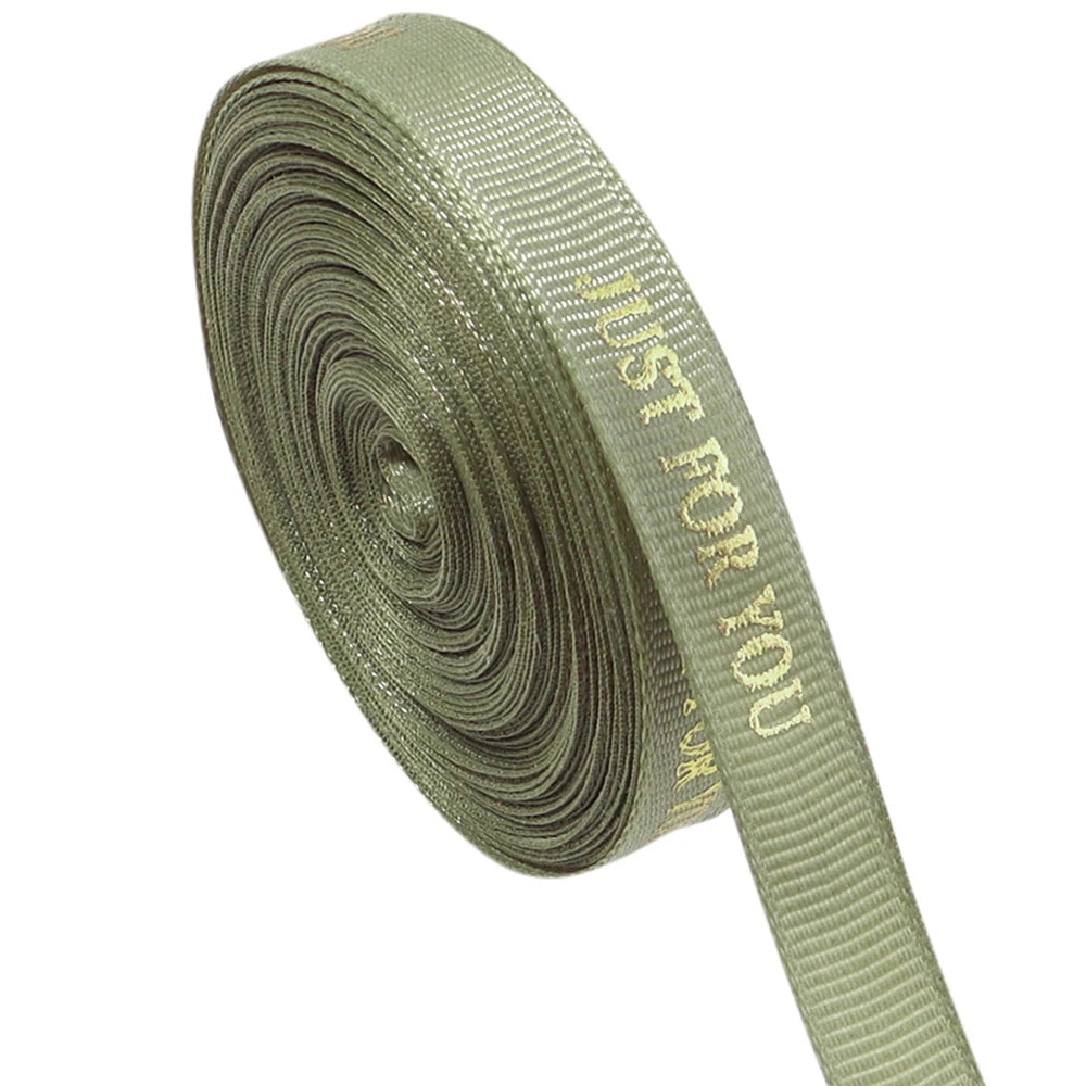 ruban polyester imprimé rayures just for you 10 yards beige rose gris blanc rouge