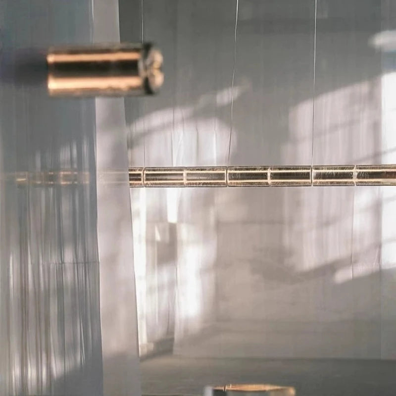 lumière suspendue moderne transparente ampoules led 124cm 165cm 207cm minimaliste