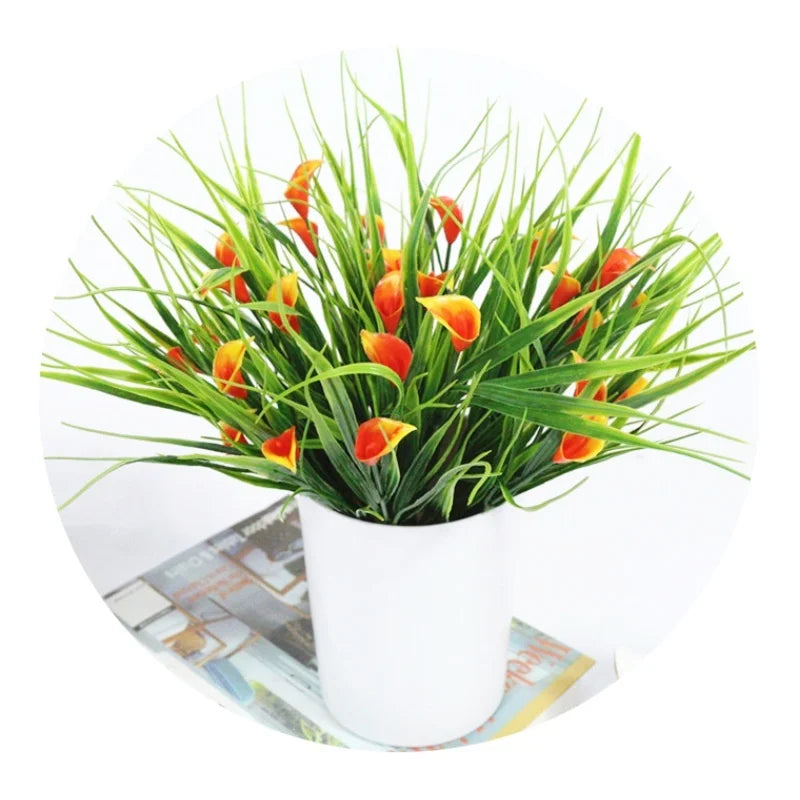 plantes artificielles vertes fleurs simples decoration exterieure intérieure hawaienne modernes minimalistes maison jardin balcon