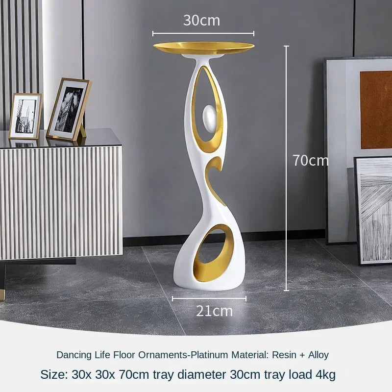 figurine sculpturale abstraite résine deco moderne intérieur lampe lune texture rugueuse artistique moderne