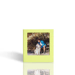 cadres photo aimants transparents modernes rose jaune bleu noir minimalistes