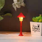 lampe sol miniature moderne noir rose bleu clair violet rouge pagode lumineuse
