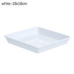 plateaux carrés plastique durable goutte goutte sauciers plantes modernes 12x12cm 15x15cm 18x18cm 22.2x22.2cm 25.6x25.6cm