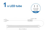 tube led blanc lisse ultra lumineux 50cm moderne clips inclusion connecteur fil blanc modernité