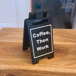 plaque signalisation humour clips texte imprimé travailler moderne blanc rouge