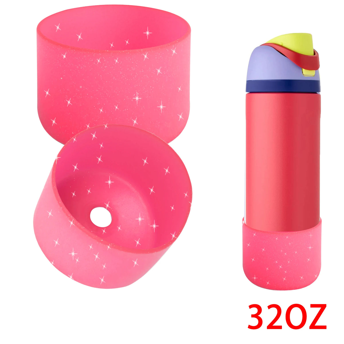 protège bouteille rose points brillants moderne 24oz 32oz 40oz