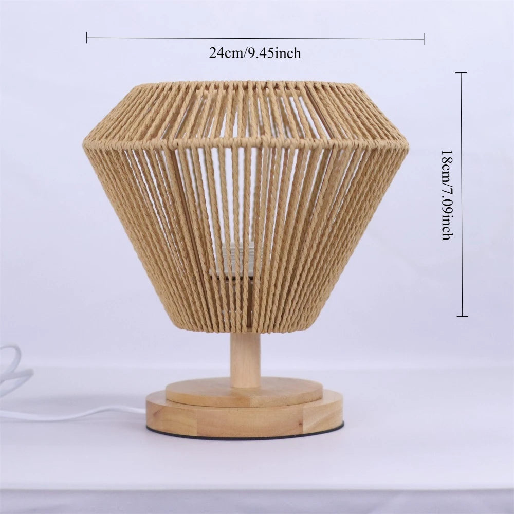 lampe suspendue tressée rotin naturelle moderne cuisine salle manger lumière led 24cm 18cm