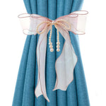 rubans décoratifs organza rose clair blanc classiques transparents 86cm