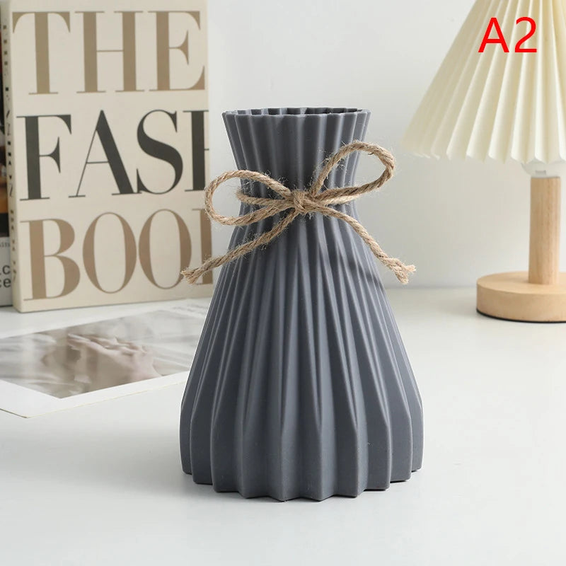 vase moderne élégant rose blanc vert bleu gris beige rayures plissées opacité cordelette