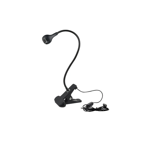 lampe flexible noir clip usb moderne lecture étude chambre chevet