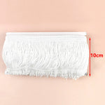 ruban franges polyester noir blanc franges décoratives vêtements rideaux textiles maison moderne élégant 10cm
